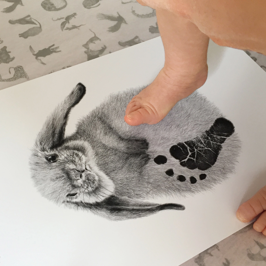 LUCY COGGLE DESIGNS - BABY RABBIT FOOTPRINT KIT - Mabel & Fox