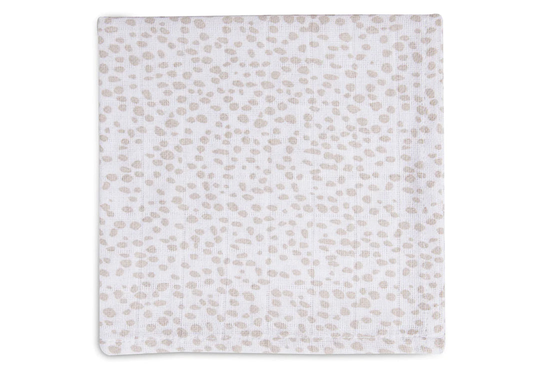 Jollein - Muslin Mouth Cloth 31 x 31cm - Dotted Rabbit GOTS (2 Pack) - Mabel & Fox