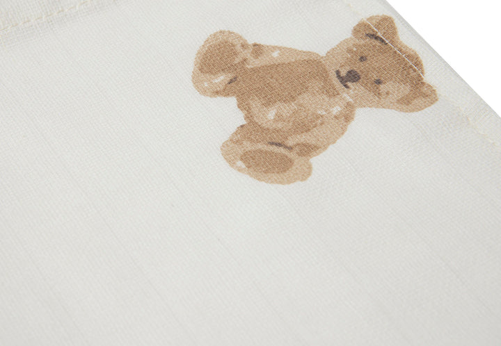 Jollein - Muslin Mouth Cloth - Teddy Bear (3 Pack)