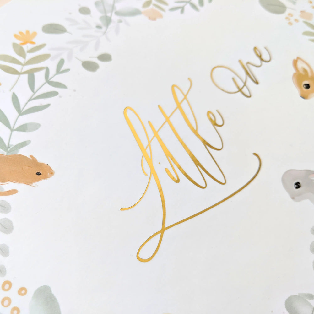 BLUSH & GOLD - BABY MEMORY BOOK - Animals - Mabel & Fox