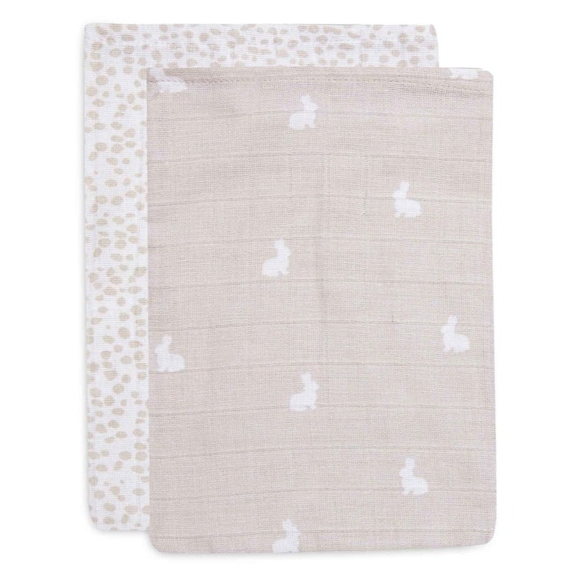 Jollein - Washcloth Set - Dotted & Rabbit (2 Pack)