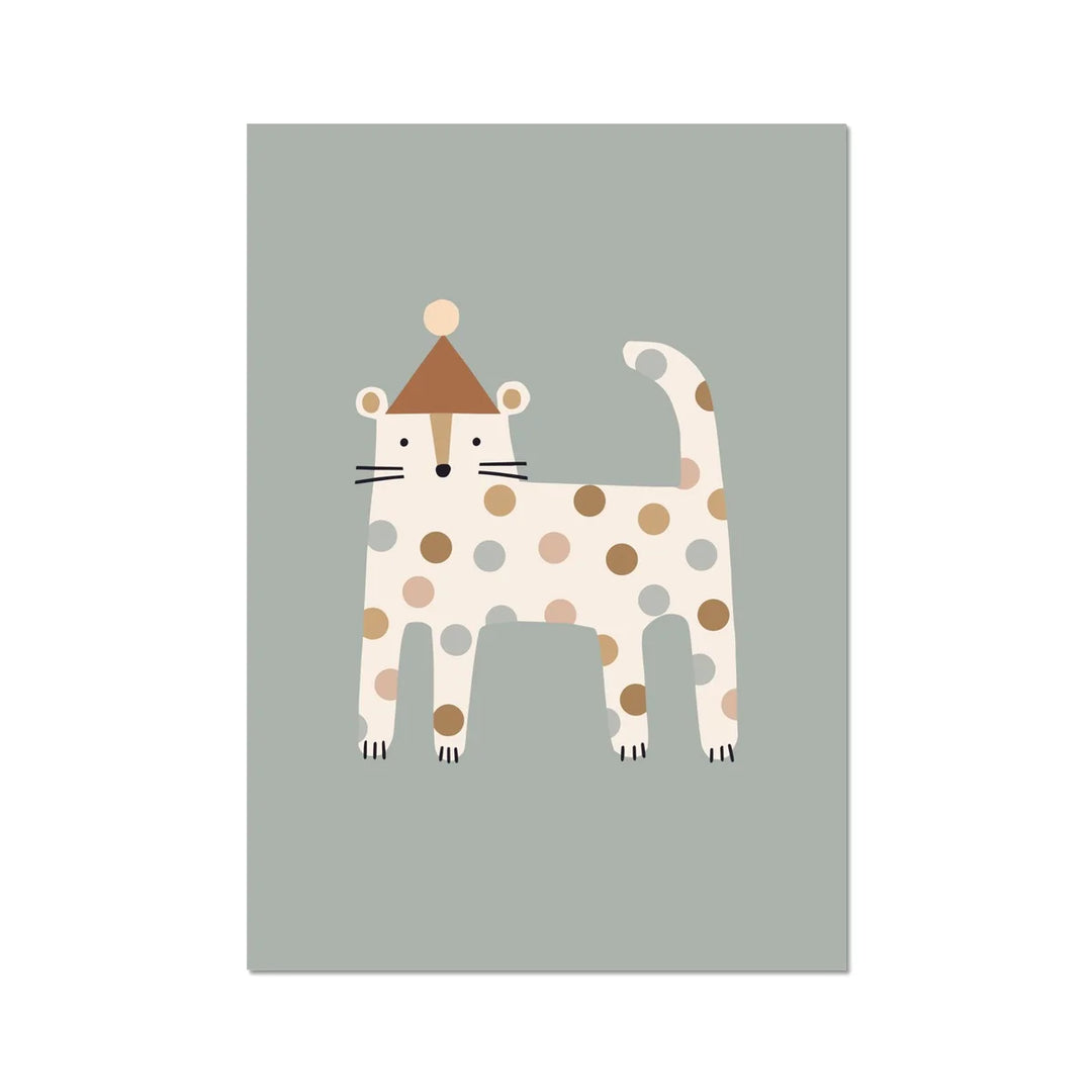 Rebecca Singh Designs - Art Print - Party Leopard - Mabel & Fox