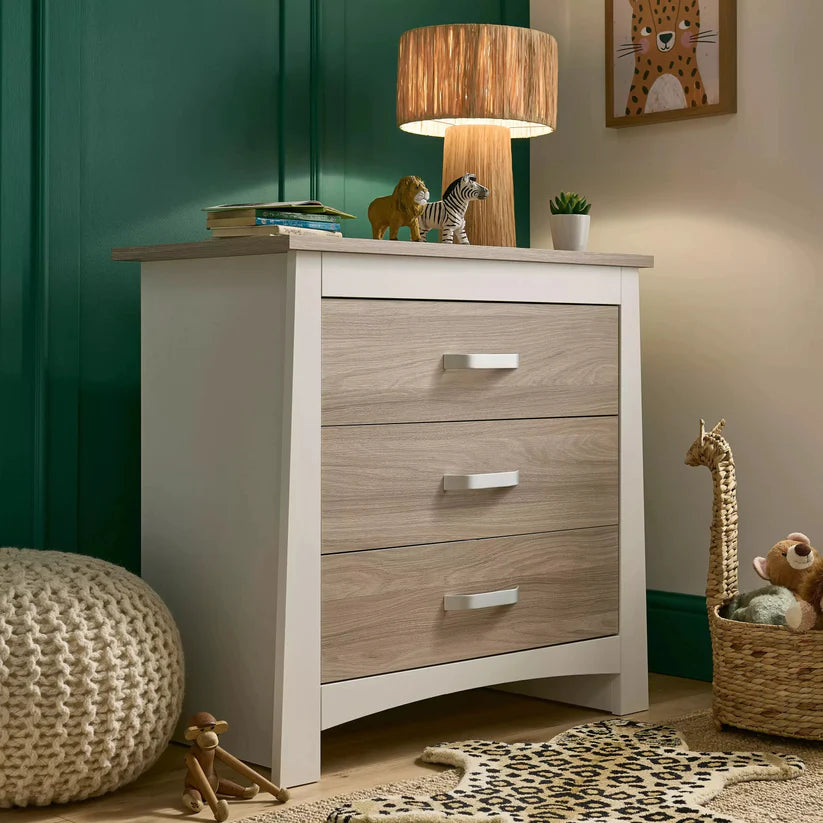 CuddleCo - Ada 3 Drawer Dresser / Changer - White/Ash