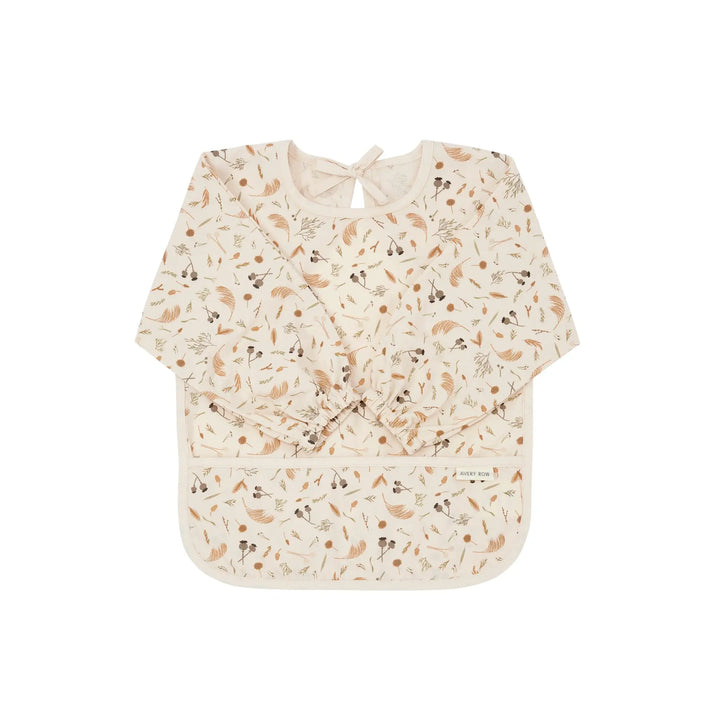 AVERY ROW - ORGANIC SLEEVED BABY BIB  - GRASSLANDS - Mabel & Fox