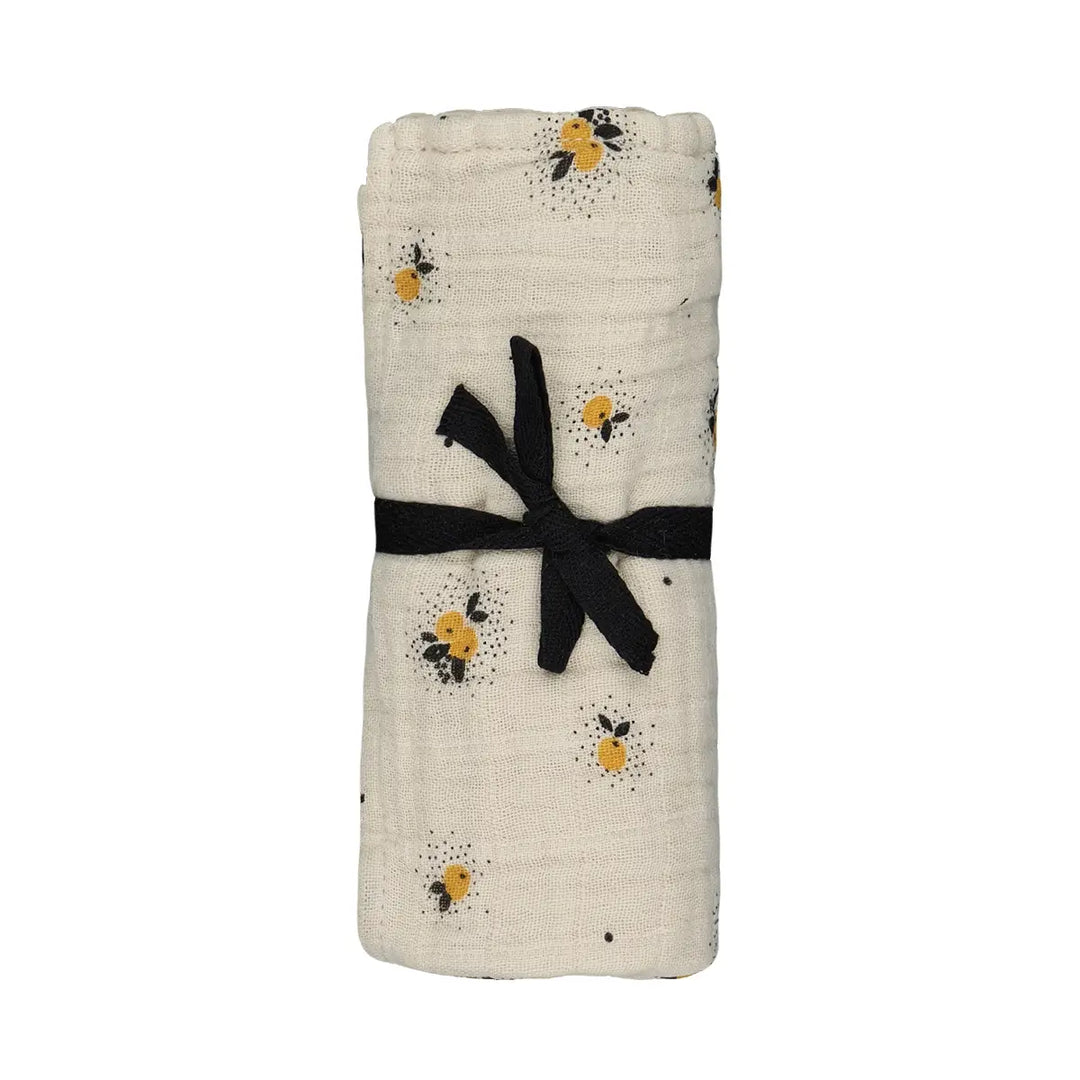 Rose in April - Muslin Swaddle Bianca - Yellow Apple - 70 x 70cm