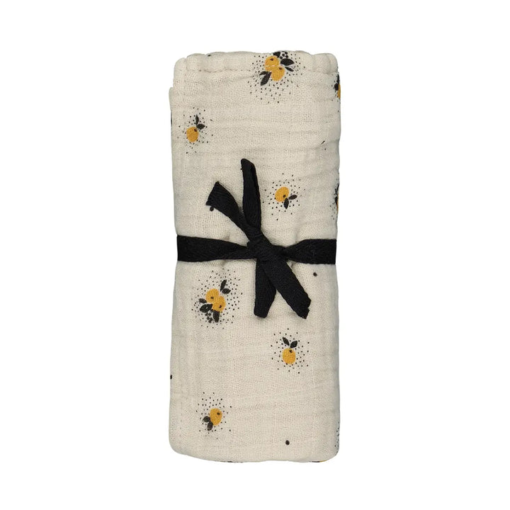 Rose in April - Muslin Swaddle Bianca - Yellow Apple