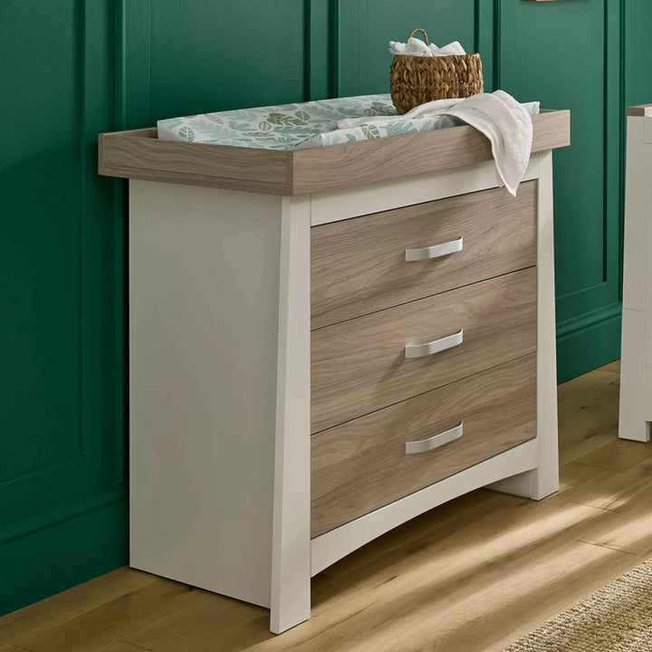 CuddleCo - Ada 3 Drawer Dresser / Changer - White/Ash