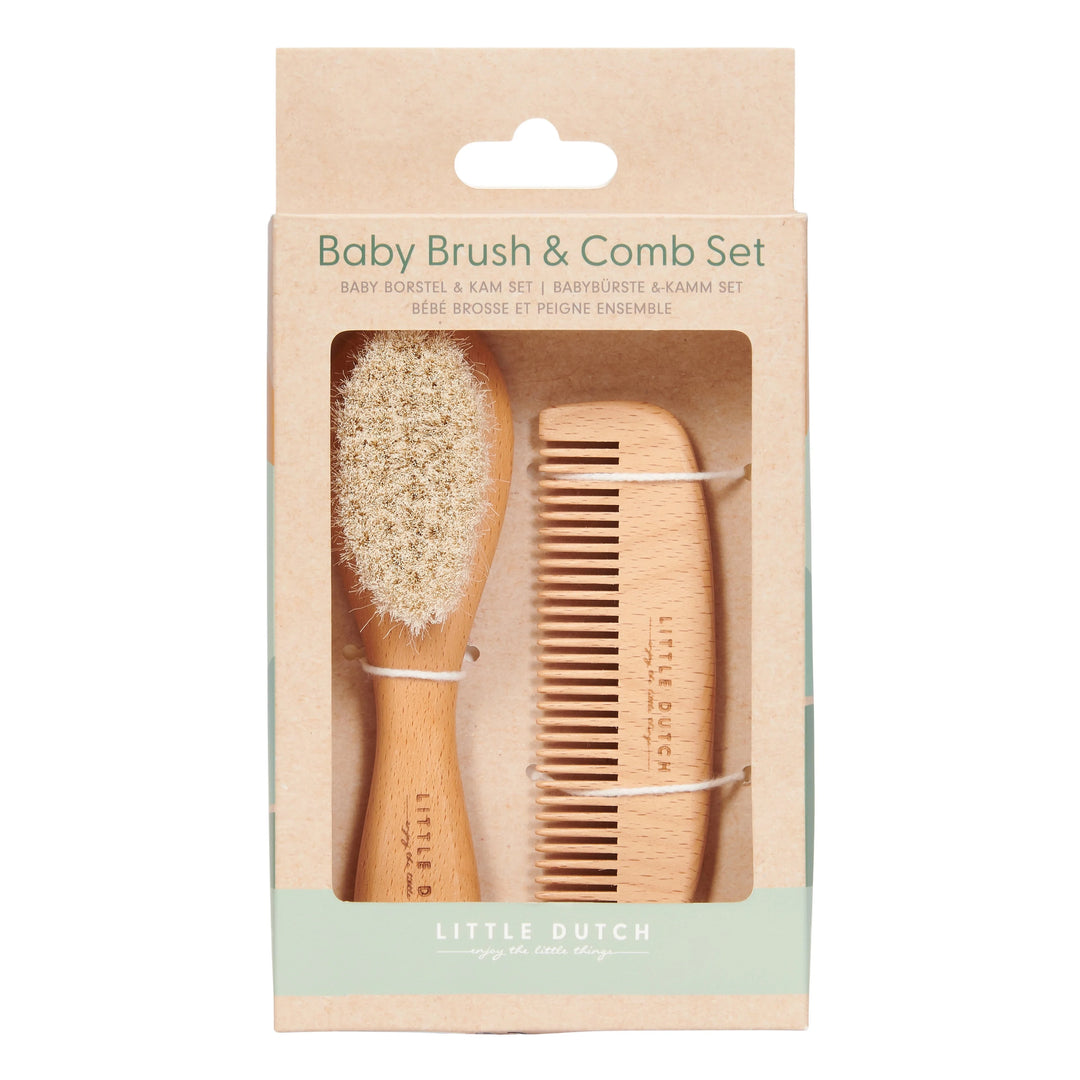 Little Dutch - Baby Brush & Comb Set - Brown