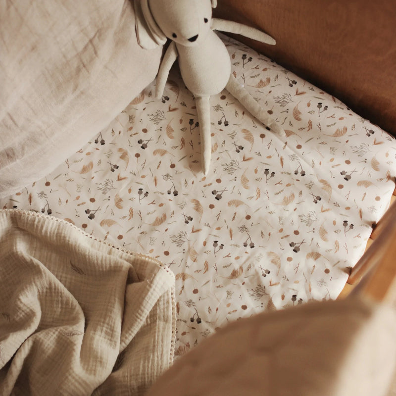 Avery Row Cot Bed Sheet Grasslands Mabel Fox