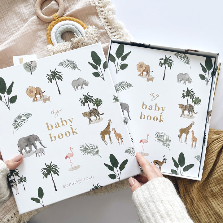 Blush & Gold - Baby Book - Jungle