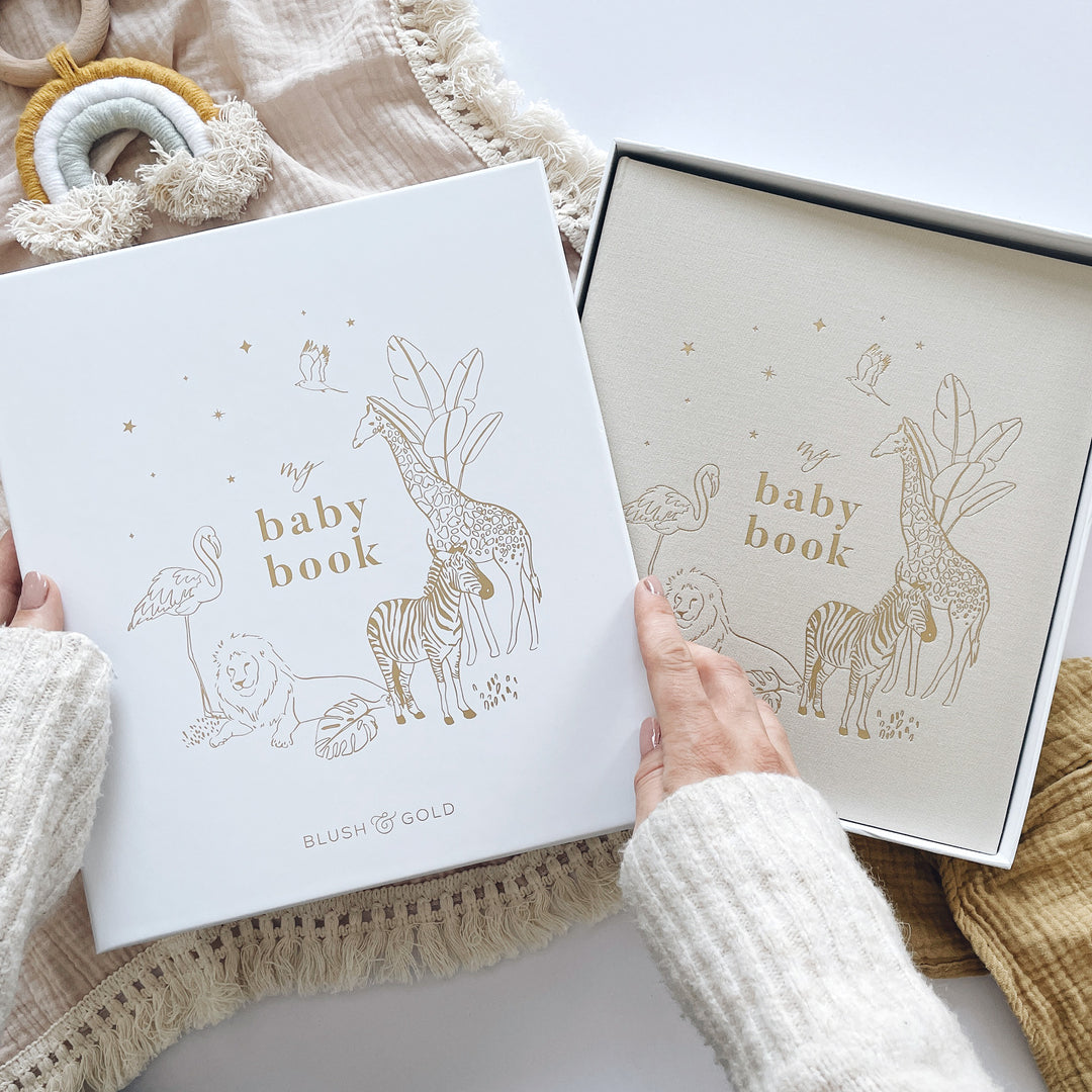 Blush & Gold - Baby Book - Safari