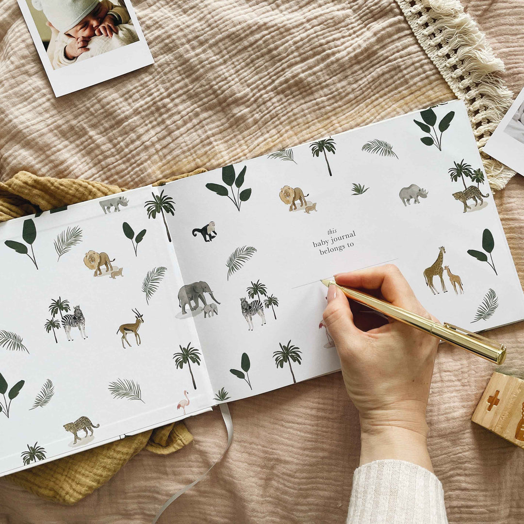 BLUSH & GOLD - BABY MEMORY BOOK - JUNGLE - Mabel & Fox