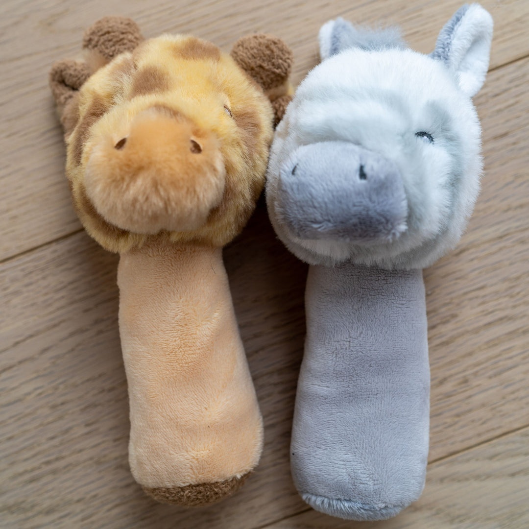 Mabel & Fox - Giraffe Stick Rattle - Brown - Mabel & Fox