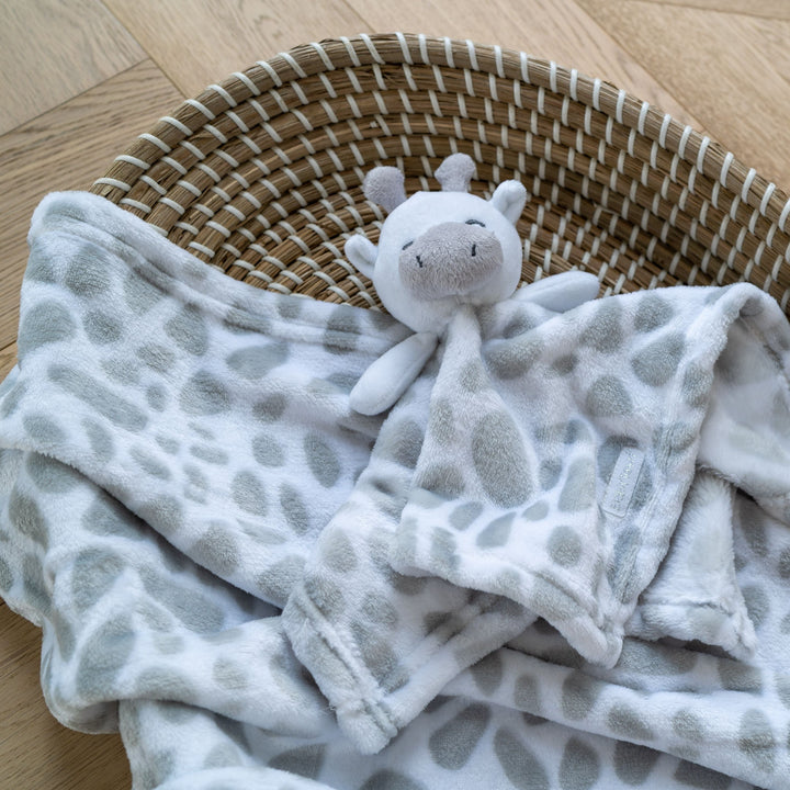 Mabel & Fox - Giraffe Comforter - Grey / White - Mabel & Fox