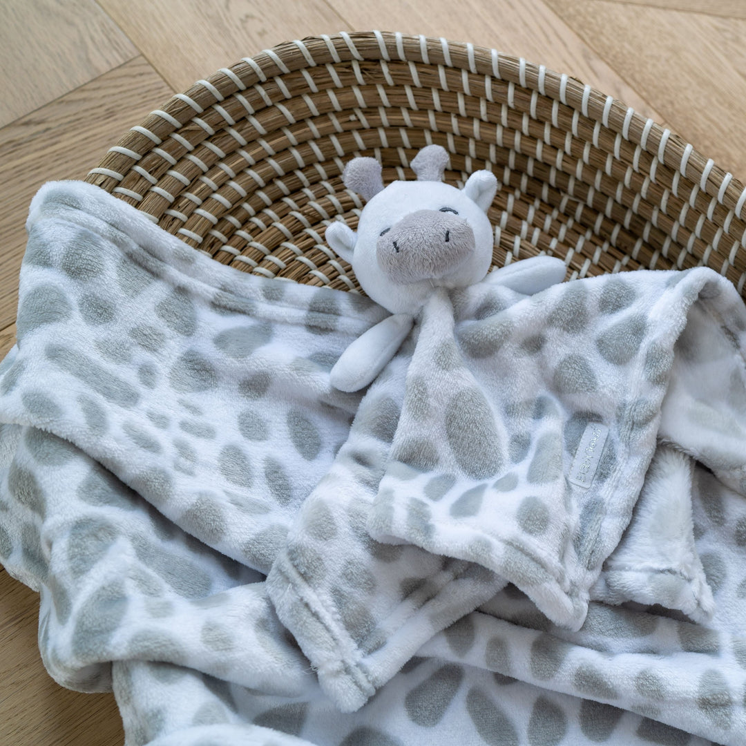 Mabel & Fox - Giraffe Comforter - Grey / White - Mabel & Fox