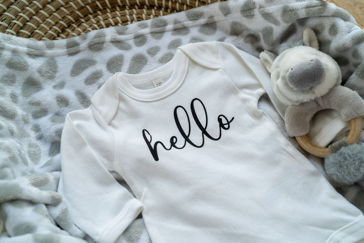 Mabel & Fox - Personalised Baby Grow - White - Mabel & Fox