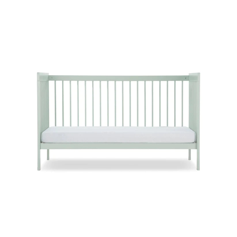 CuddleCo - Nola Changing Table, Cot Bed and Clothes Rail - 3 Piece Set - Sage Green
