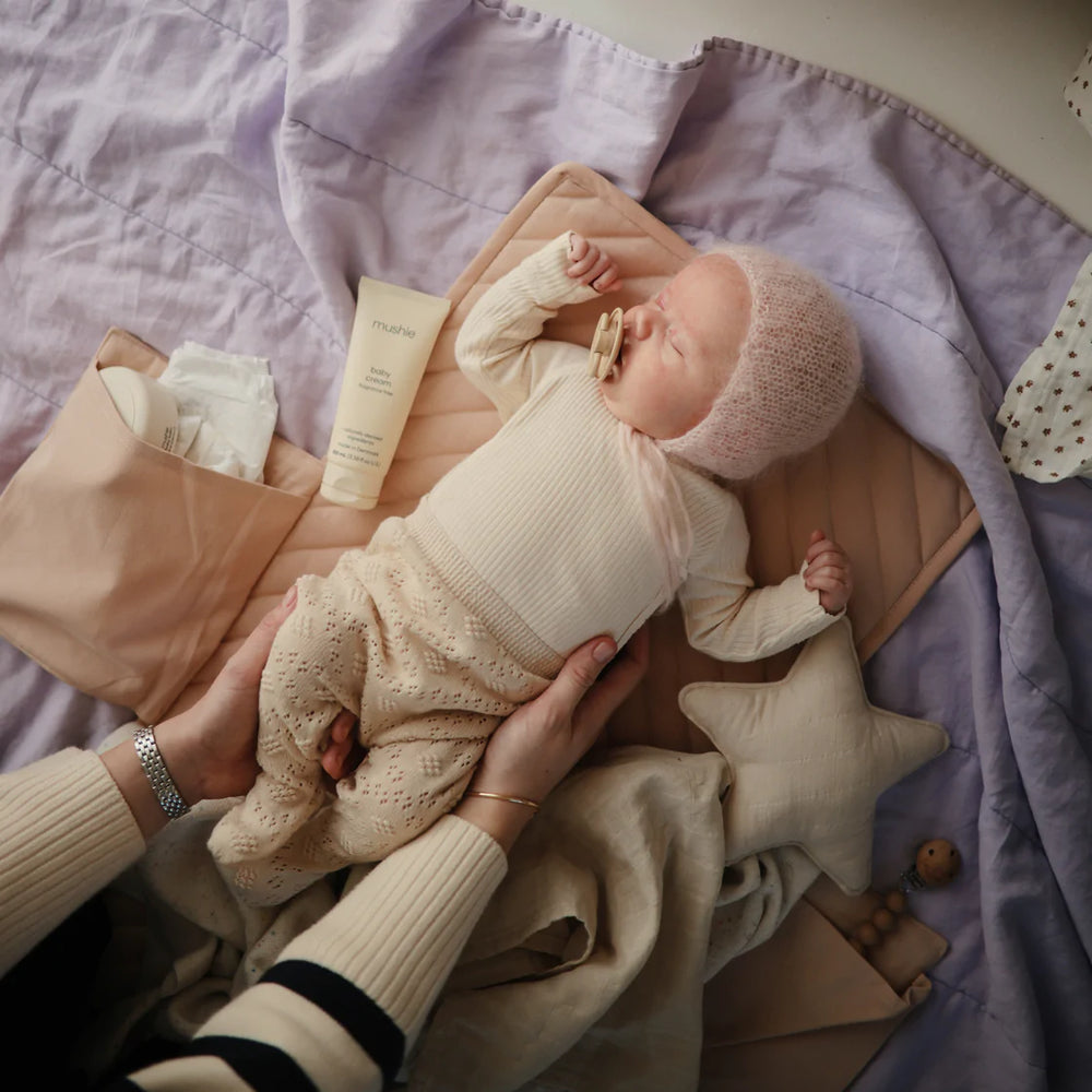 Mushie - Portable Changing Pad - Natural - Mabel & Fox