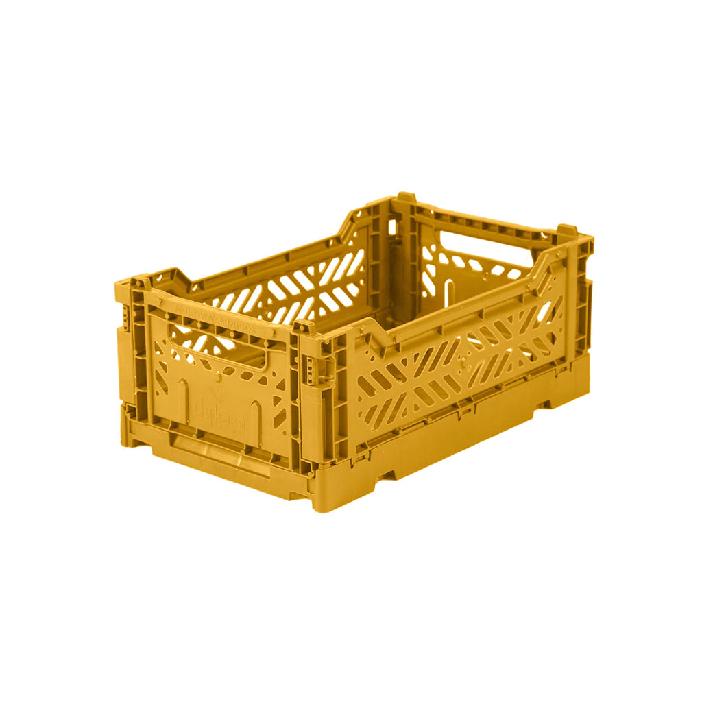 Aykasa Folding Storage Crate - Mini - Mustard - Mabel & Fox