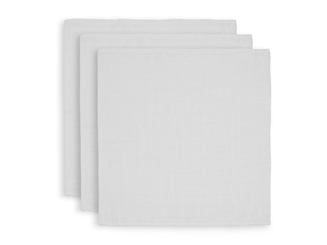 Jollein - Muslin Mouth Cloth - White (3 Pack)