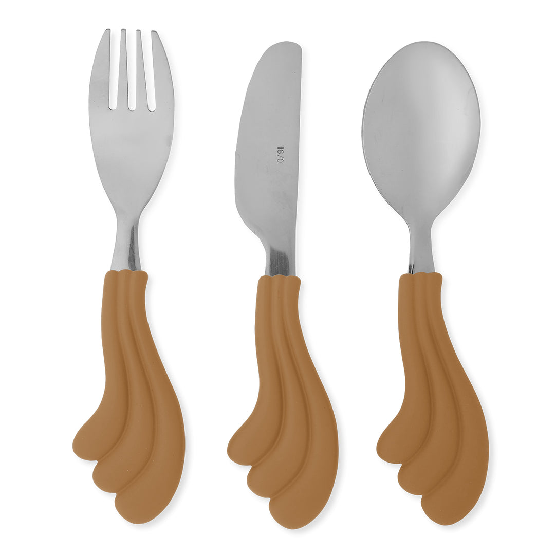 Konges Slojd - Wave Cutlery - Almond (3-piece)