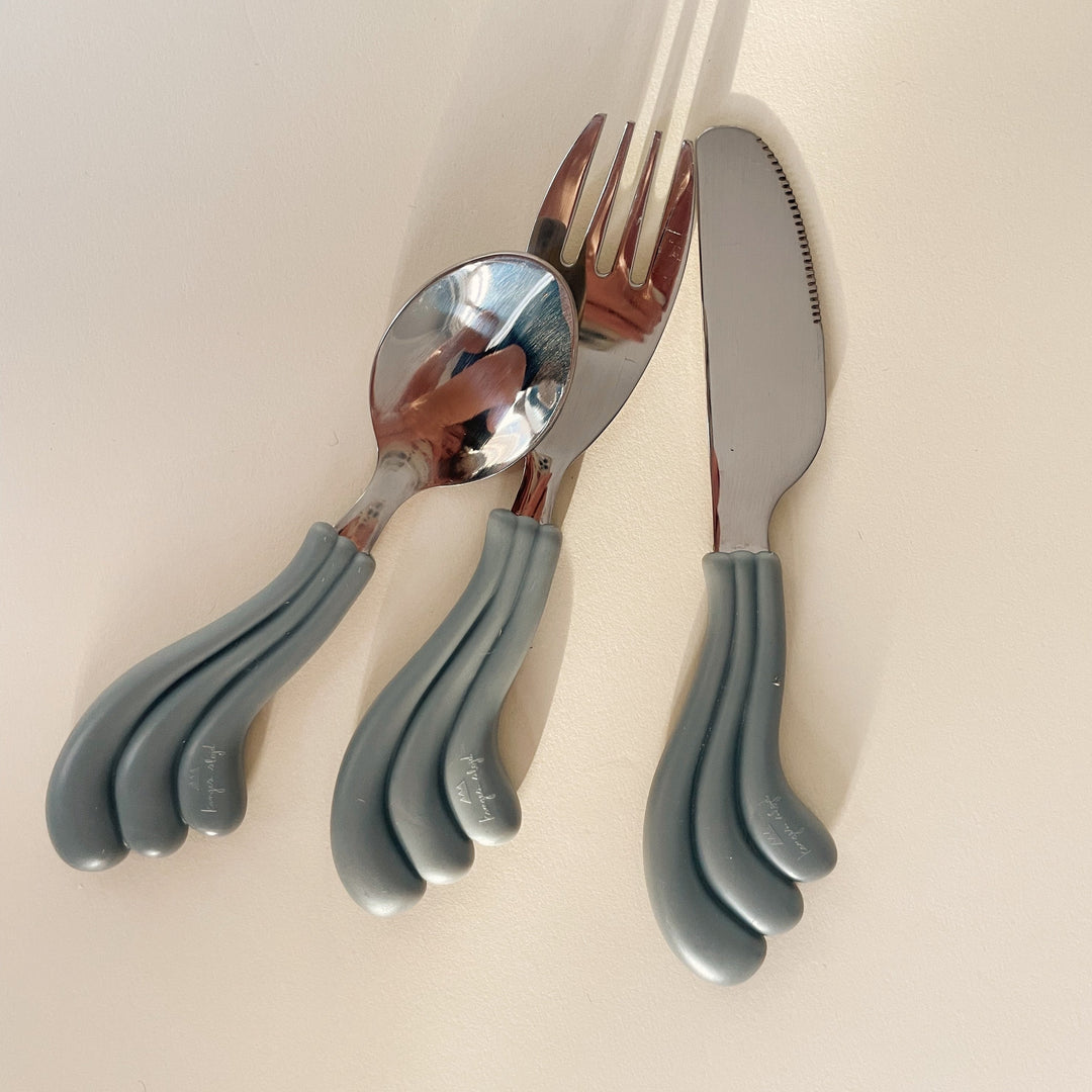 Konges Slojd - Wave Cutlery - Whale (3-piece)