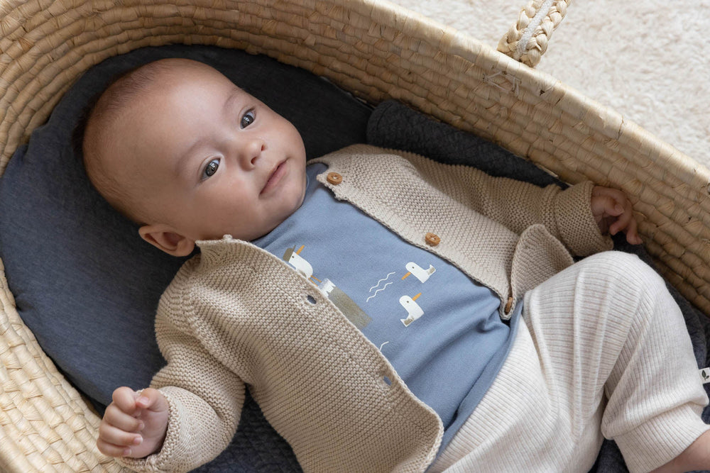 Little Dutch - Knitted Cardigan - Sand - Mabel & Fox