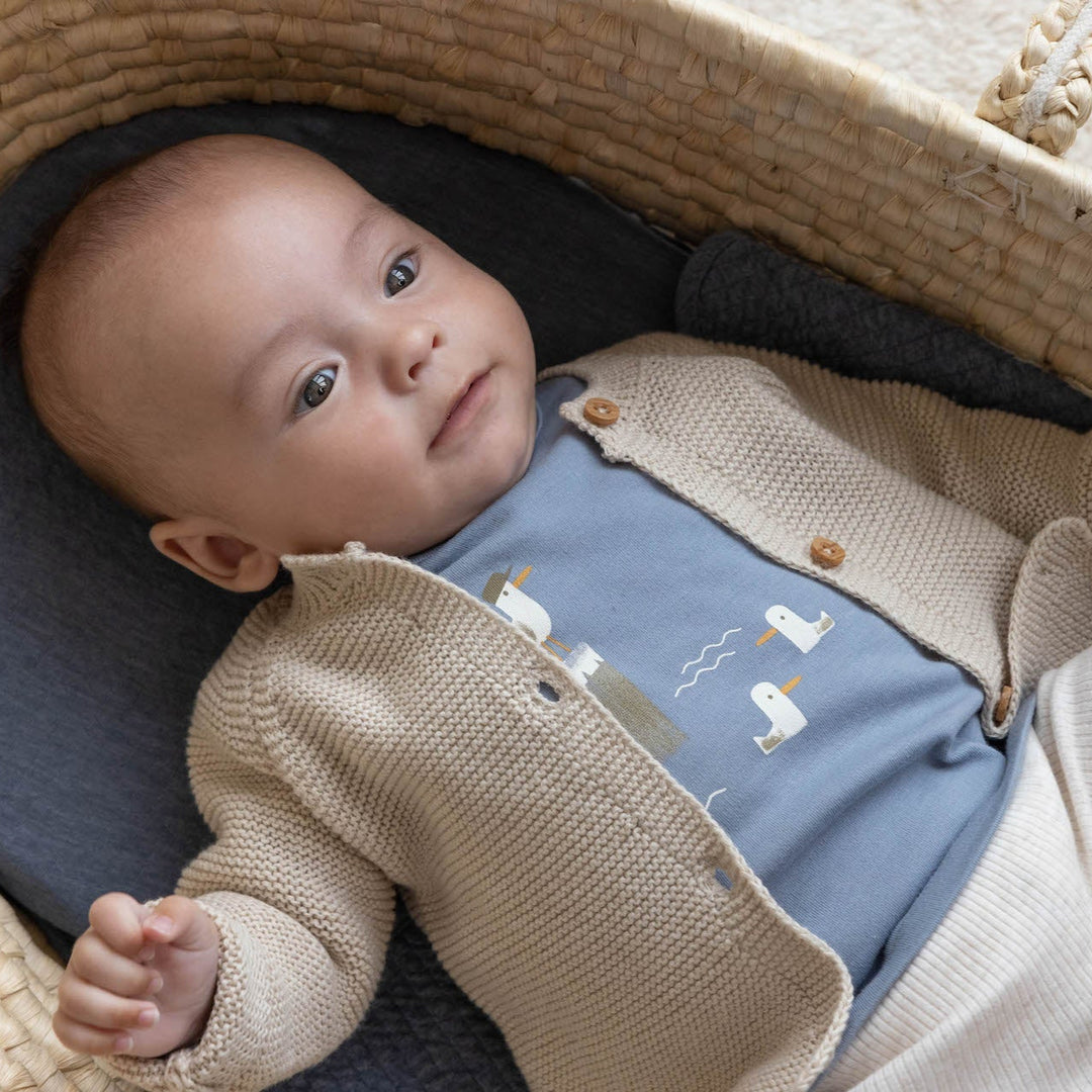 Little Dutch - Knitted Cardigan - Sand - Mabel & Fox