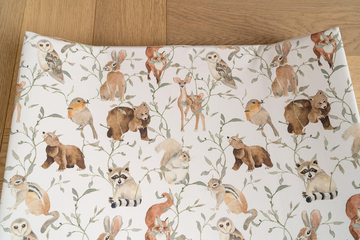 Mabel & Fox - Wedge Baby Changing Mat - Watercolour Woodlands - Mabel & Fox