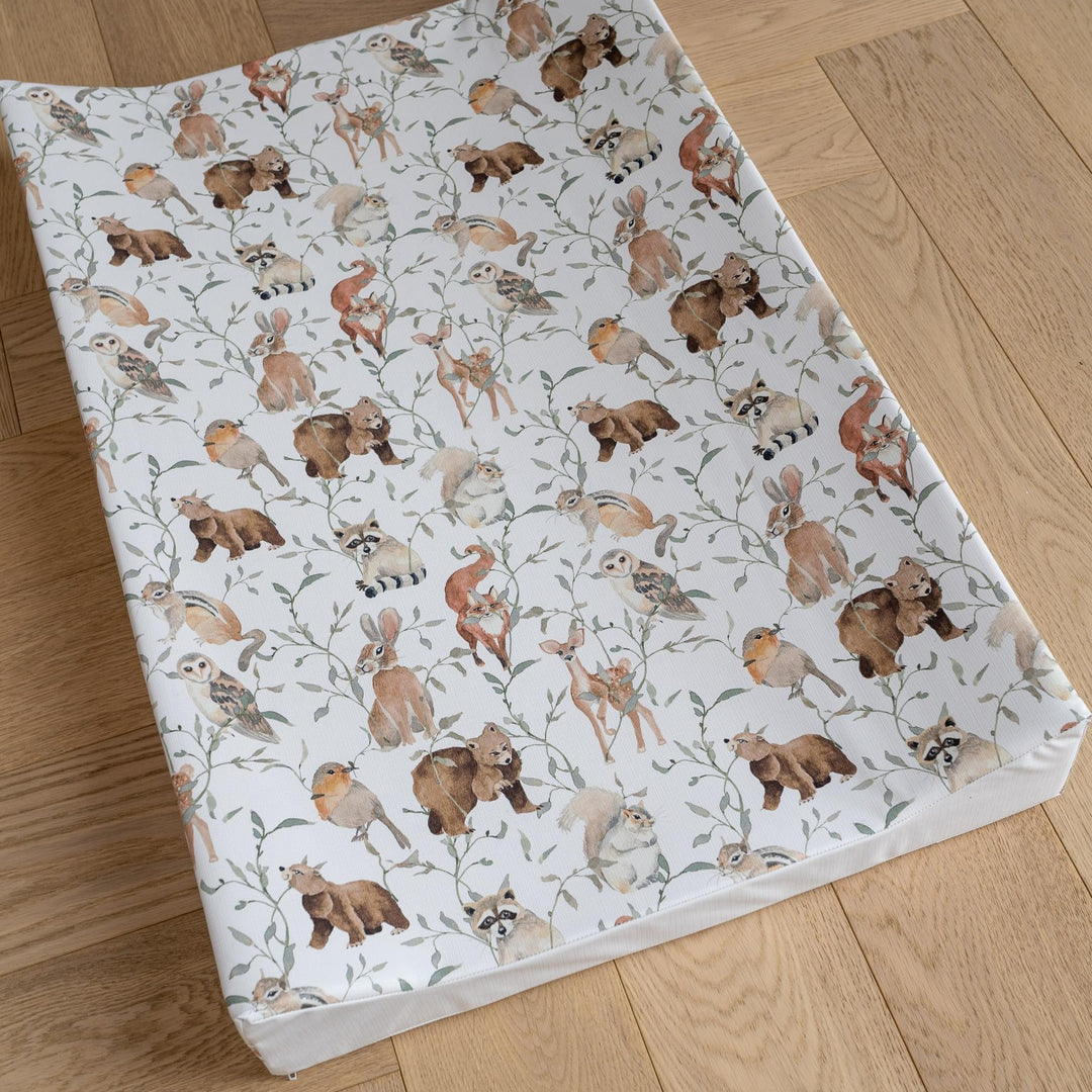 Mabel & Fox - Wedge Baby Changing Mat - Watercolour Woodlands - Mabel & Fox