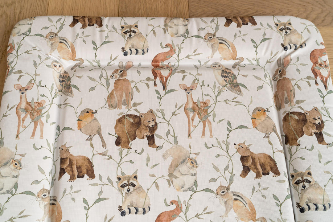 Mabel & Fox - Baby Changing Mat  -  Watercolour Woodlands - Mabel & Fox