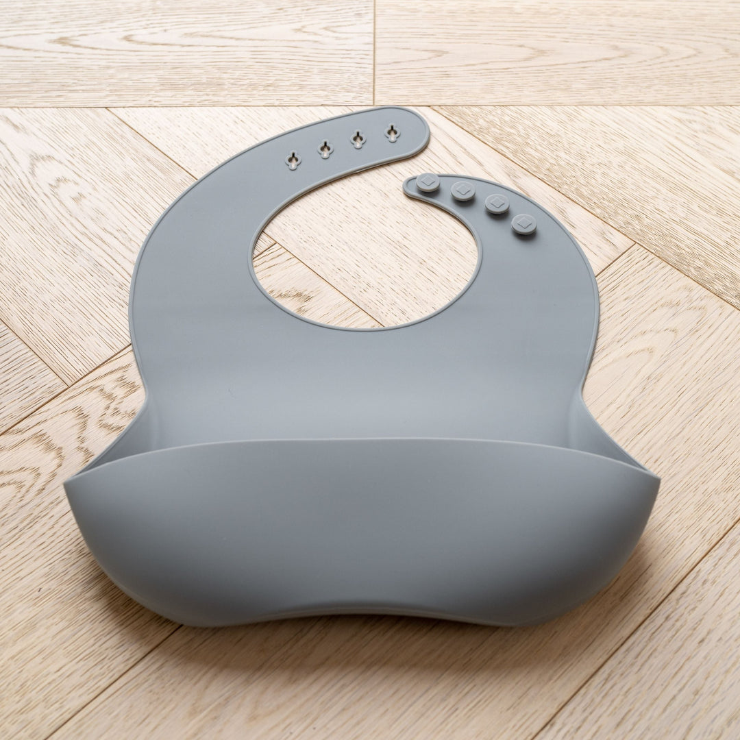 Mabel & Fox - Silicone Bib - Light Grey - Mabel & Fox