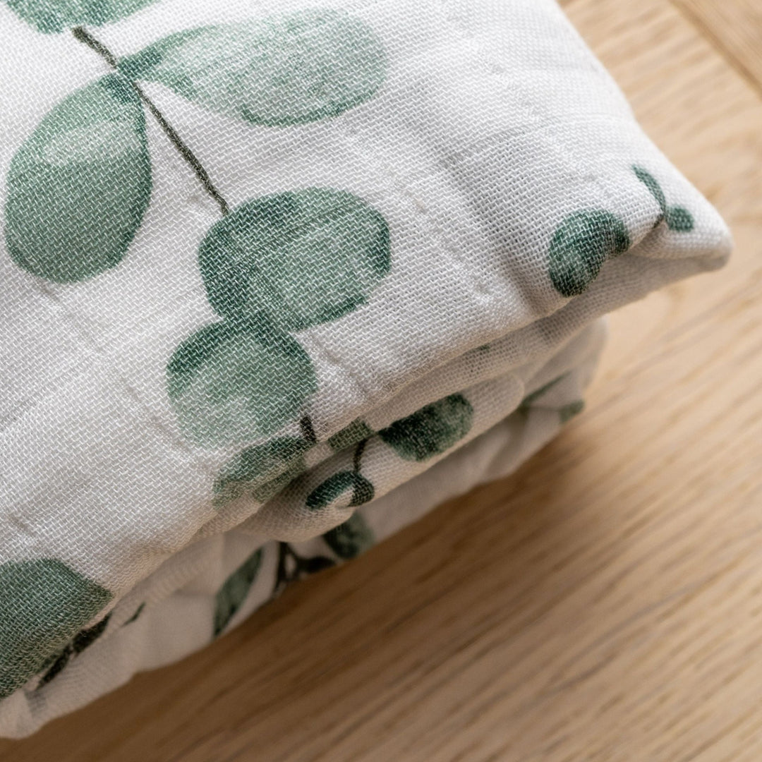 Mabel & Fox - Swaddle Muslin Blanket - Olive Sprig - Mabel & Fox