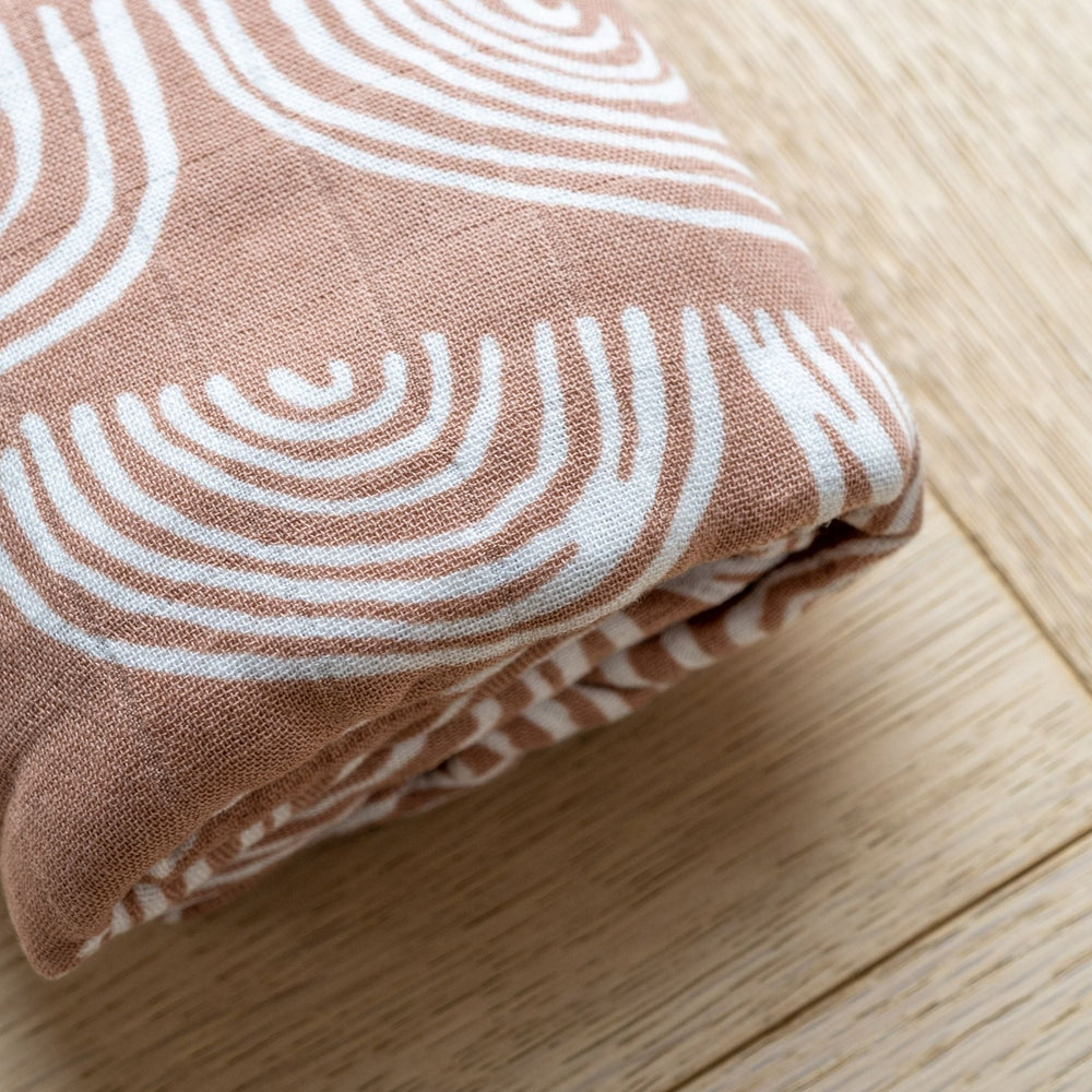 Mabel & Fox - Swaddle Muslin Blanket - Terracotta Rainbow - Mabel & Fox