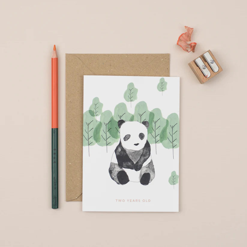 Plewsy - Birthday Card - 2nd Birthday - Panda