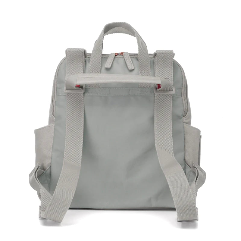 Babymel - Robyn Vegan Leather Convertible Backpack – Pale Grey