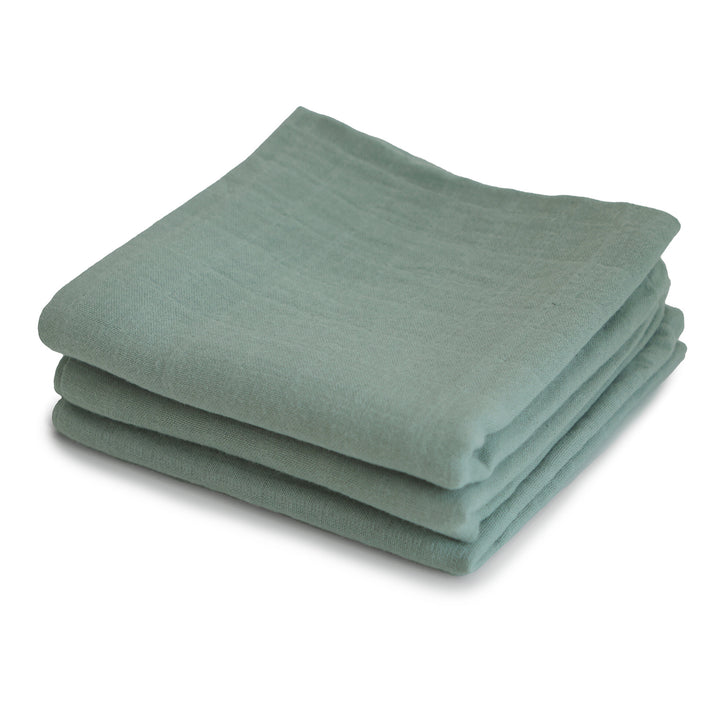 Mushie - Muslin Cloth (3 pack) - Roman Green