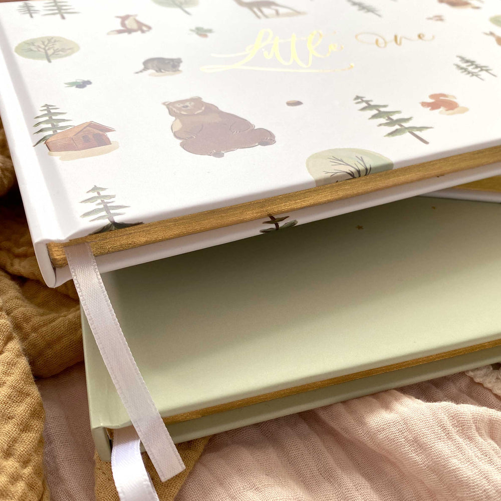 BLUSH & GOLD - BABY MEMORY BOOK - WOODLAND - Mabel & Fox