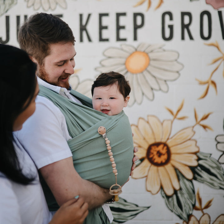 Mushie - Baby Wrap - Roman Green - Mabel & Fox