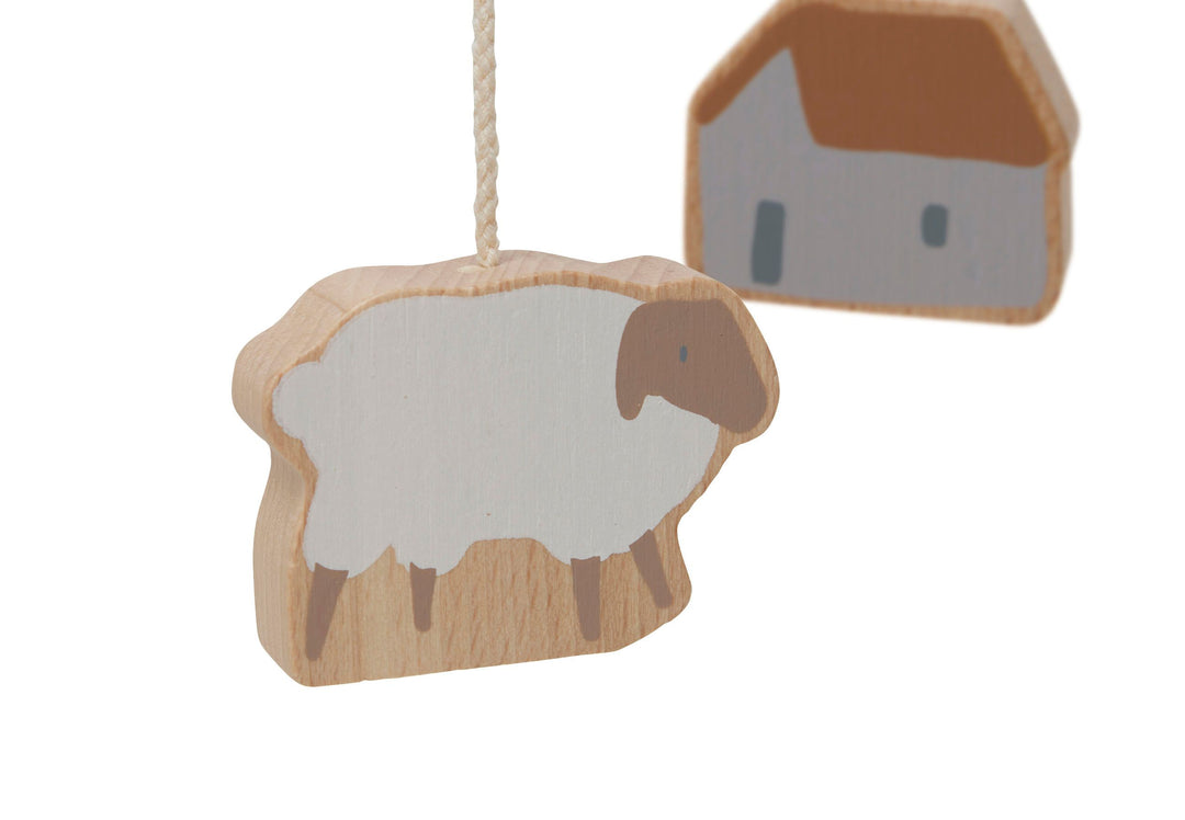 Jollein - Wooden Baby Mobile - Farm