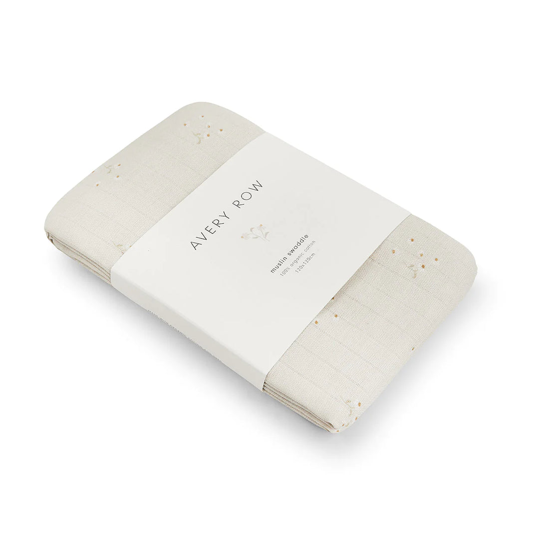 Avery Row - Organic Baby Large Muslin Swaddle - Wild Chamomile - Mabel & Fox