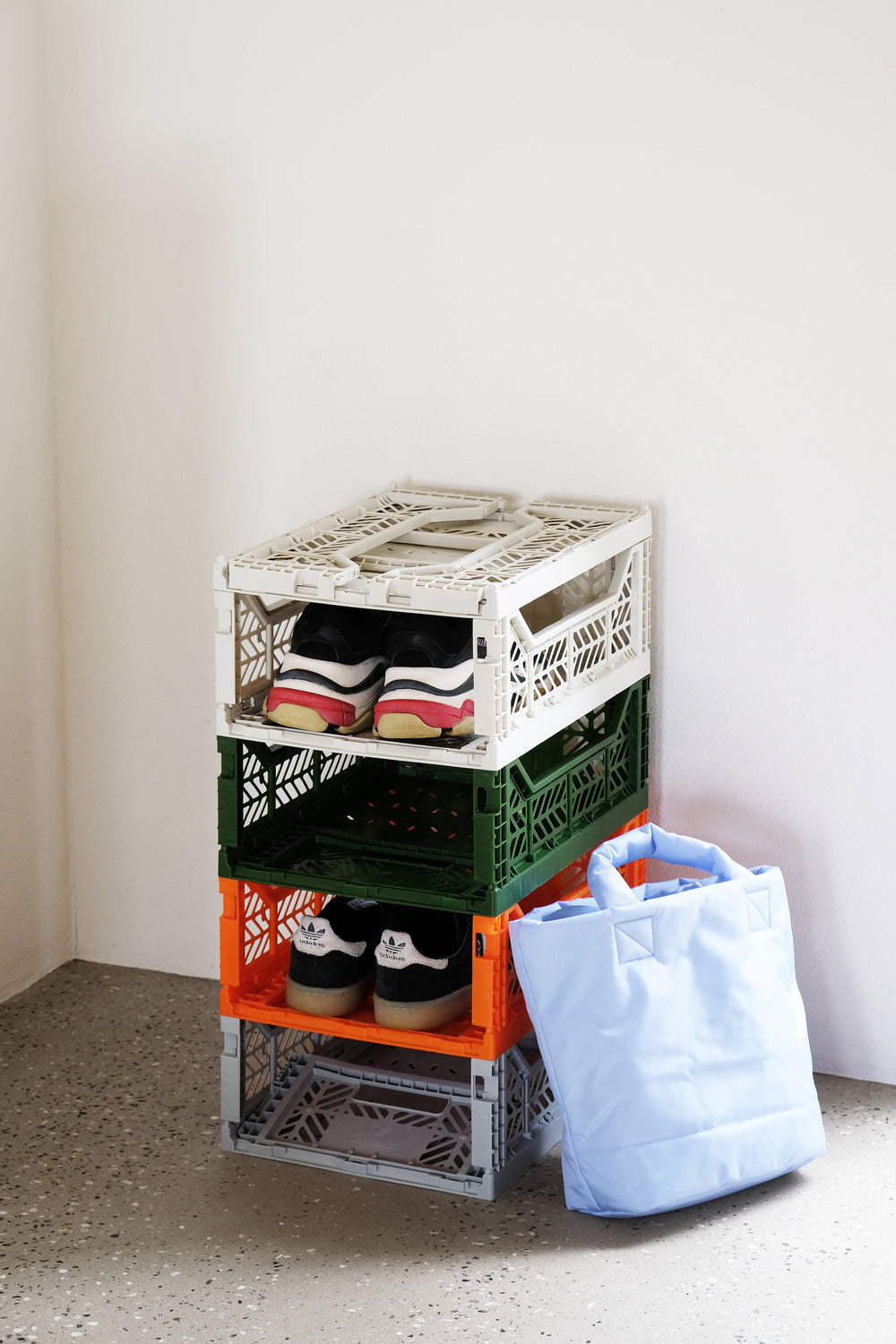 Aykasa Folding Storage Crate - Midi - Light Grey - Mabel & Fox