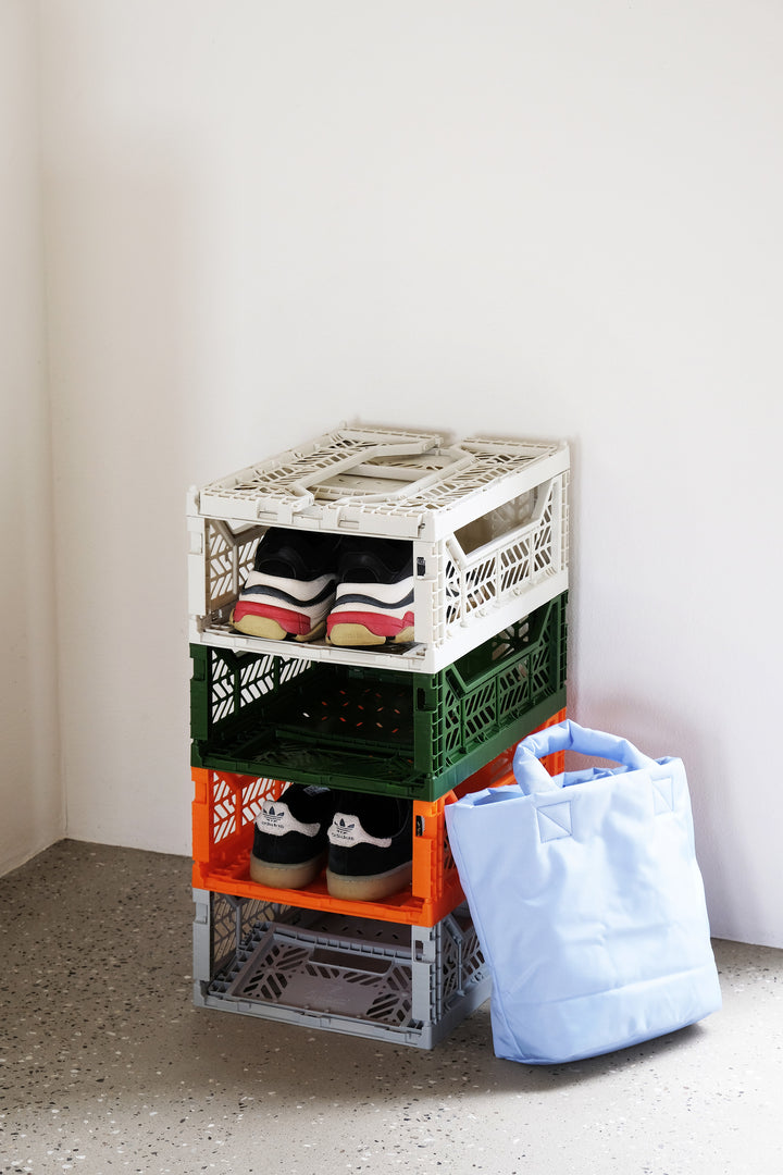 Aykasa Folding Storage Crate - Midi - Light Grey - Mabel & Fox