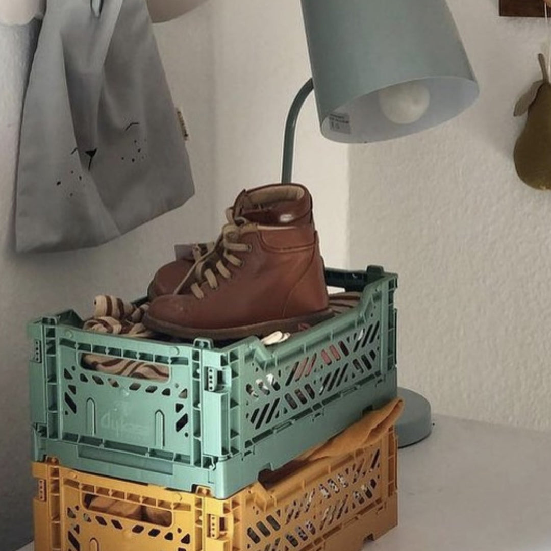 Aykasa Folding Storage Crate - Mini - Almond Green - Mabel & Fox