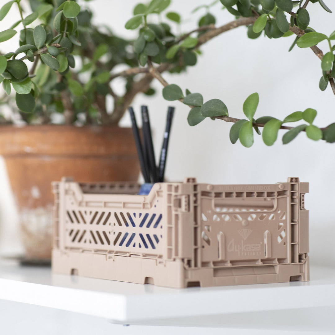 Aykasa Folding Storage Crate - Mini - Milk Tea - Mabel & Fox