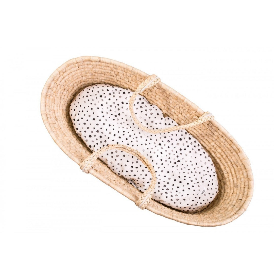 Malomi - Bamboo Carry cot / moses basket sheet - dots - Mabel & Fox
