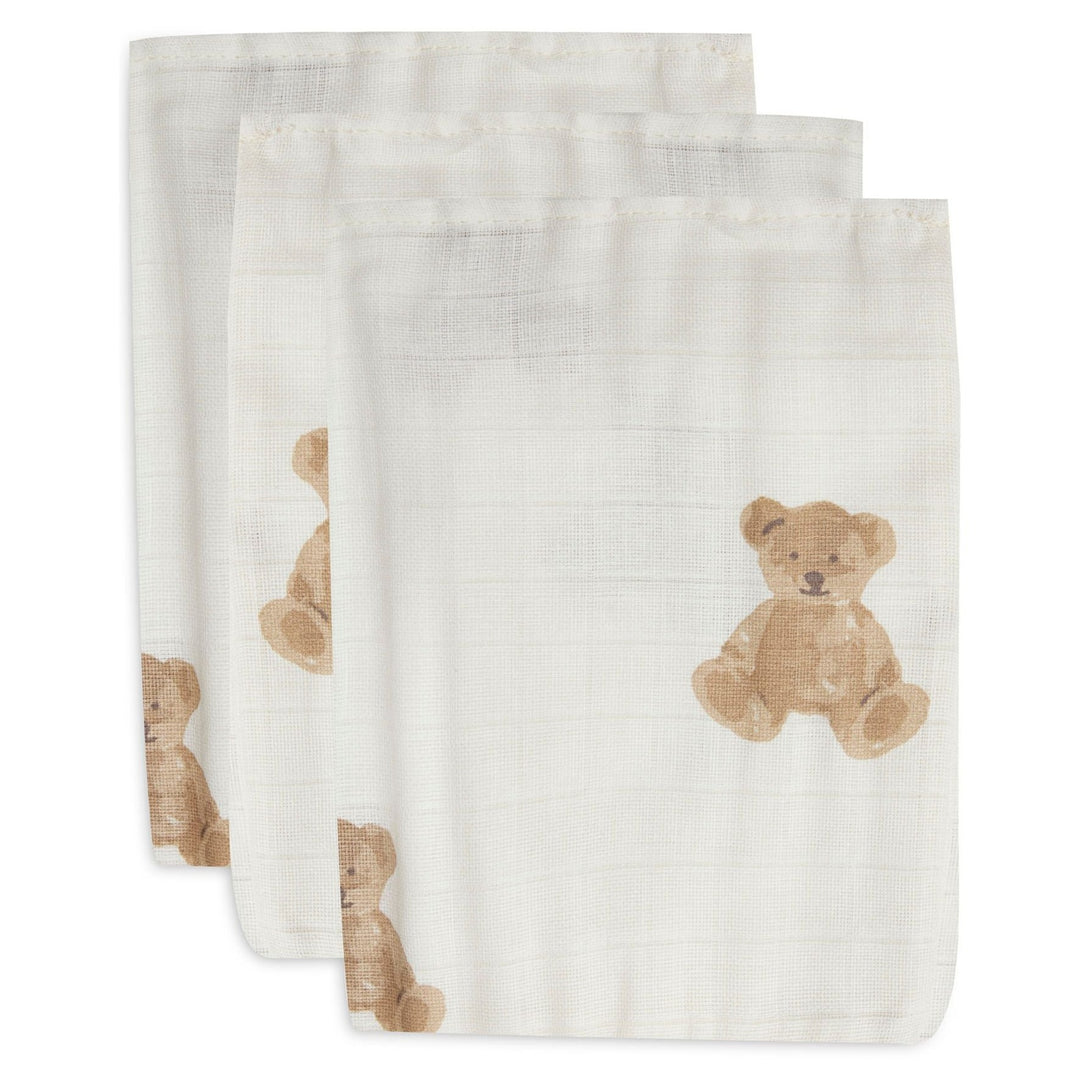 Jollein - Washcloth Set - Teddy Bear (3 Pack)