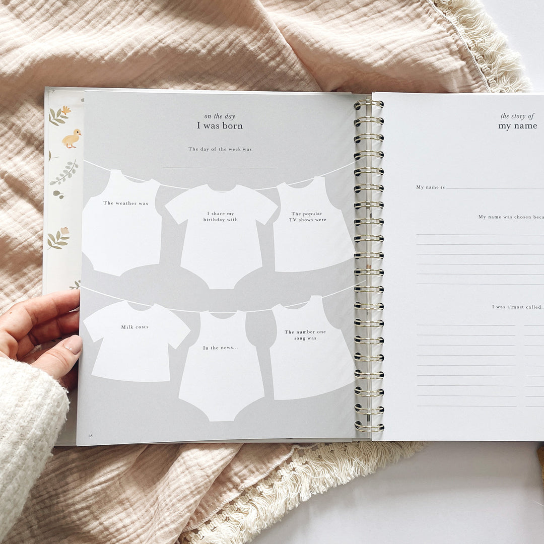 Blush & Gold - Baby Book - Animals - Mabel & Fox