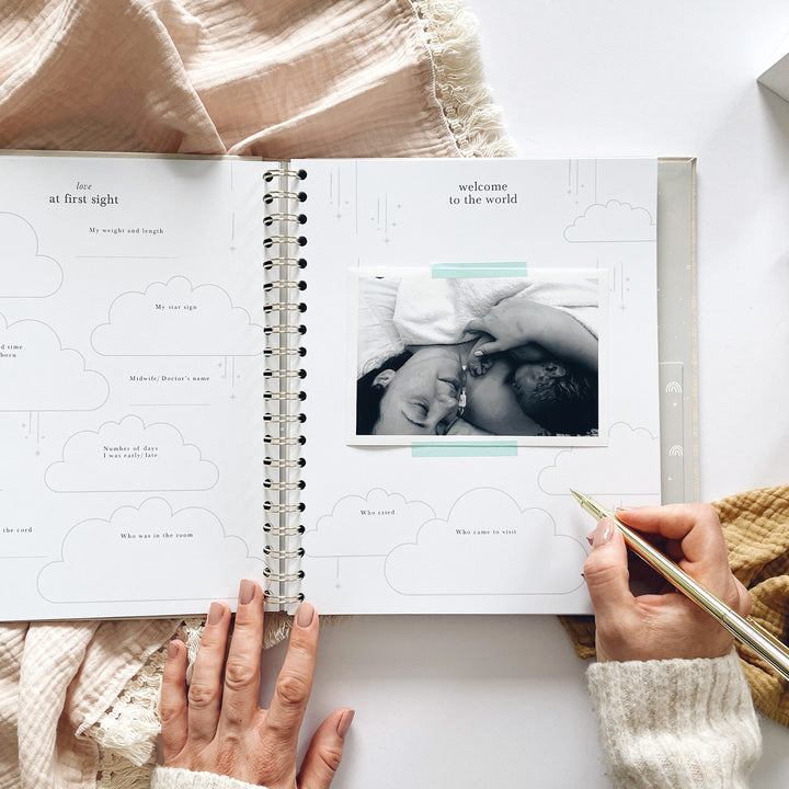 Blush & Gold - Baby Book - Safari - Mabel & Fox
