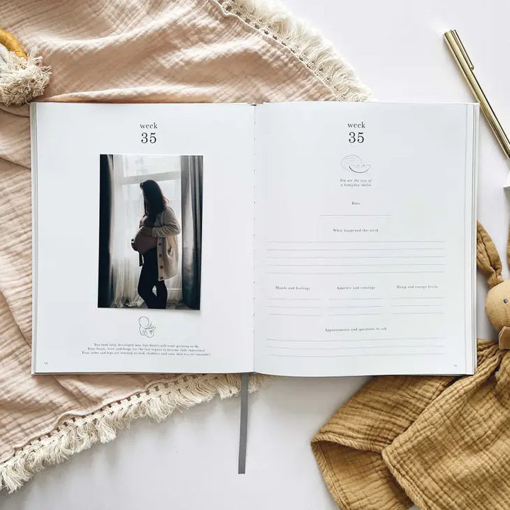 Blush & Gold - Pregnancy Journal - Pearl - Mabel & Fox